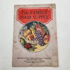 Vintage 1928 Family Food Supply METROPOLITAN LIFE INSURANCE 16 Pg Booklet  picture