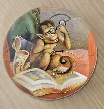VINTAGE JOHN DERIAN GLASS DOME MONKEY PAPERWEIGHT COLLECTIBLE DECOR  picture