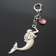 Mermaid Key Chain Clip Charm Pendant Keychain Sea Siren Nymph Shimmer Fish Scale picture