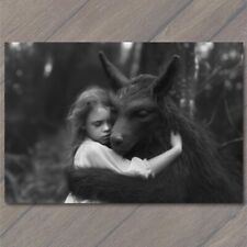 POSTCARD Girl Monster Weird Creepy Imaginary Friend Nightmare Scary Unusual Pet picture
