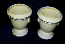 Vintage Bloom Rite Ceramic Pottery Planters, Yellow Urns 3.5