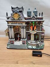 Retired 2005 Lemax Spooky Town The Blood Bank 55239 w Lights and Motion  picture