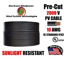 10 AWG Gauge PV Wire 1000/2000 Volt Pre-Cut 15-500 Ft for Solar Installation  picture