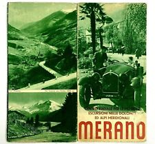 1930's? Merano Italy Travel Brochure Map Alps & Dolomites Road Vintage picture