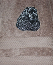 SALE Black Cocker Spaniel Dog Breed Bathroom SET OF 2 HAND TOWELS EMBROIDERED picture