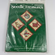 Needle Treasures Needlepoint Christmas Vintage Set Antique Squares Ornaments Kit picture