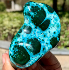 168G Natural Chrysocolla/Malachite transparent cluster rough mineral sample picture