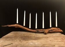 LARGE 39” Vtg Driftwood Branch Taper Candle Holder Centerpiece Beach Cottage picture