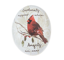 Ganz Resin Bereavement Cardinal Memorial Stone When a Cardinal appears Angels picture