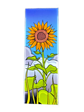 Psychedelic Sunflower Magnet Handmade Wildflower Farmhouse Gifts and Home Decor picture