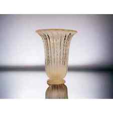 Murano Vase, Vintage Alberto Donà Murano Crystal Vase with 24K Gold Flecks picture
