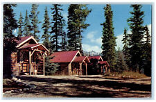 c1950's Paradise Bungalows Lake Louise Alberta Canada Vintage Postcard picture