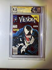 Venom Lethal Protector #1 - Newsstand CGC SS 9.2 SIGNED David Michelinie Custom picture