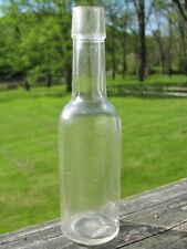 1915-1929 Illinois Glass Co. 2 oz. Fluted Bottle, Stopper Top, 5 3/8