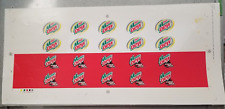 Diet Mountain Dew Code Red Labels Sign Advertising Art Work Rush of Cherry 2003 picture