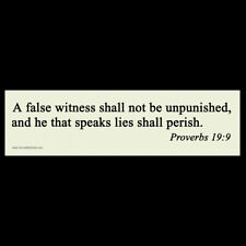 A false witness shall not be unpunished Proverbs 19:9 Anti Trump BUMPER MAGNET picture
