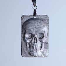 Natural Muonionalusta meteorite pendant,hand carved skull Necklace,Space gift N2 picture