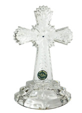 Lenox Jeweled Fine Crystal  Clear Cross  Figurine  Germany  Blue Crystal Center picture