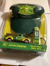 John Deere Nostalgic Gift Set Die Cast Pickup, & Has Pump Classic Logo Hat New picture