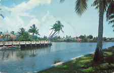 Fort Lauderdale Florida, Romantic Waterways, Vintage Postcard picture