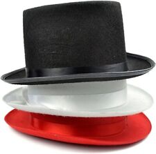 Funny Party 4 Pcs Hats Felt Top Hats for Adults (2 Black+ 1 White +1 Red) picture