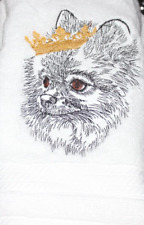 SALE Pomeranian Dog Breed Bathroom HAND TOWEL EMBROIDERED picture