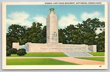 Postcard PA Gettysburg Eternal Light Peace Monument picture