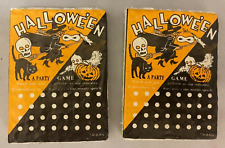 PAIR OF 1970'S VINTAGE Halloween Styrofoam Punch Board / Card  Party Game SALE picture