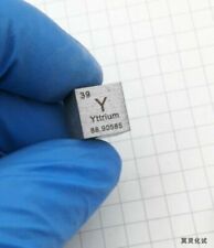 1 pcs 99.9% Purity Pure Yttrium Y 10mm Cube Carved Element Periodic Table 4.4g picture