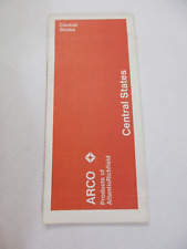 Vintage 1971 ARCO Atlantic Richfield Central US Gas Station Travel Road Map-BR9 picture