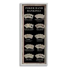 Stupell Industries Poker Hand Rankings Card Casino Visual Game Chart, Design ... picture