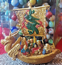 VINTAGE Japanese Plastic Celluloid Dragon Boat with Lucky 7 Gods - Made in Japan picture