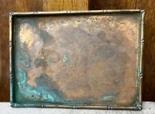 Vintage Copper Square Plate 5x6.5 Inches with the Perfect Country Patina  picture
