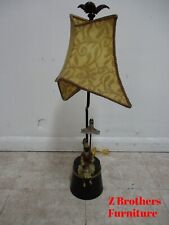 Brass Figural Man With Umbrella India Table Lamp Light picture