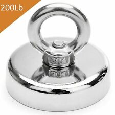 200 LBS FISHING MAGNET Super Strong Neodymium Round Eye bolt 1.89 INCH Diameter picture