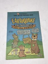 Vintage Yogi Bear Earthquake Preparedness Family Comic Hanna-Barbera LA 1984  picture