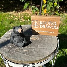 Sitting Black Bear Figurine Statue Small Home Decoration Wildlife Animal Country picture