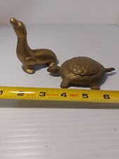 Vintage Brass Animals, Turtle And Seal picture