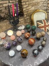 Real Crystals Balls Sphere with base and bag more than 1kg Large Real Gemstone picture