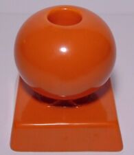 1 Old Vintage 1930s RED ORANGE RADIOACTIVE CANDLE HOLDER GEIGER COUNTER READING picture