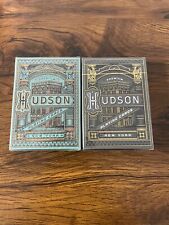 THEORY 11 HUDSON Playing Cards - Sealed Bundle Green & Black NEW Amazing picture