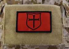 NSWDG Gold Squadron Crusader Shield EmbroiderPatch Black/Red DEVGRU SEAL Team 6  picture