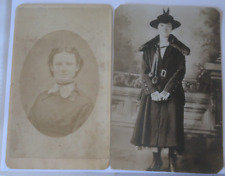 1880s-1940s BOOK OF 64 VARIOUS CABINET CARDS CDVs AND PHOTOS OF WOMEN picture