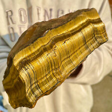 7.7LB Large Golden Tiger'S Eye Rock Quartz Crystal Mineral Specimen Metaphysics picture