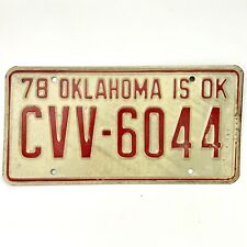 1978 United States Oklahoma Cleveland County Passenger License Plate CVV-6044 picture