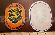 NASSAU COUNTY NY POLICE INSIDE WINDOW DECAL OFFICIAL STICKER LONG ISLAND picture