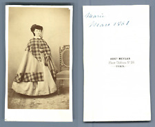 Auguste Meylan, Turin, Miss Marie CDV vintage albumen. 6.5 Albumin Print picture