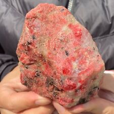 680g Amazing nature pink Rhodonite raw crystal mineral specimens picture
