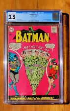 Batman #171 (1965) CGC 3.5 Key Comic, 1st Silver Age Appearance of The Riddler  picture