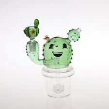 Green Cactus Model Female Mini Glass Water Bong/Glass Bong with Cactus Bowl picture